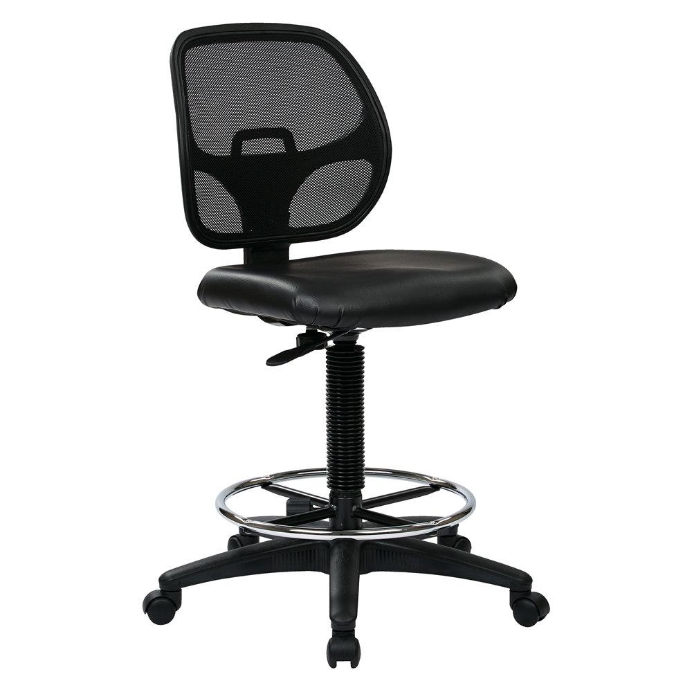 Deluxe Mesh Back Drafting Chair with 20" Diameter Foot ring. Picture 1