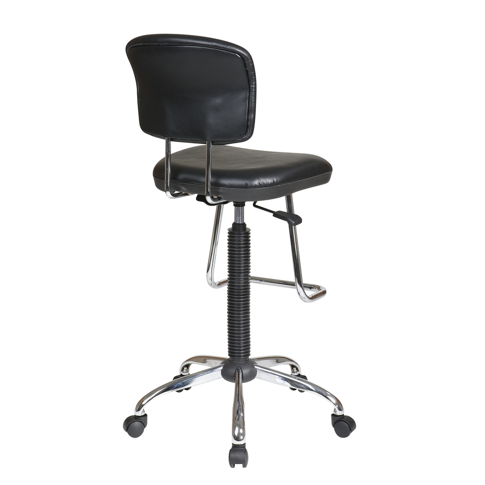 Chrome Finish Economical Chair with Teardrop Footrest. Picture 3