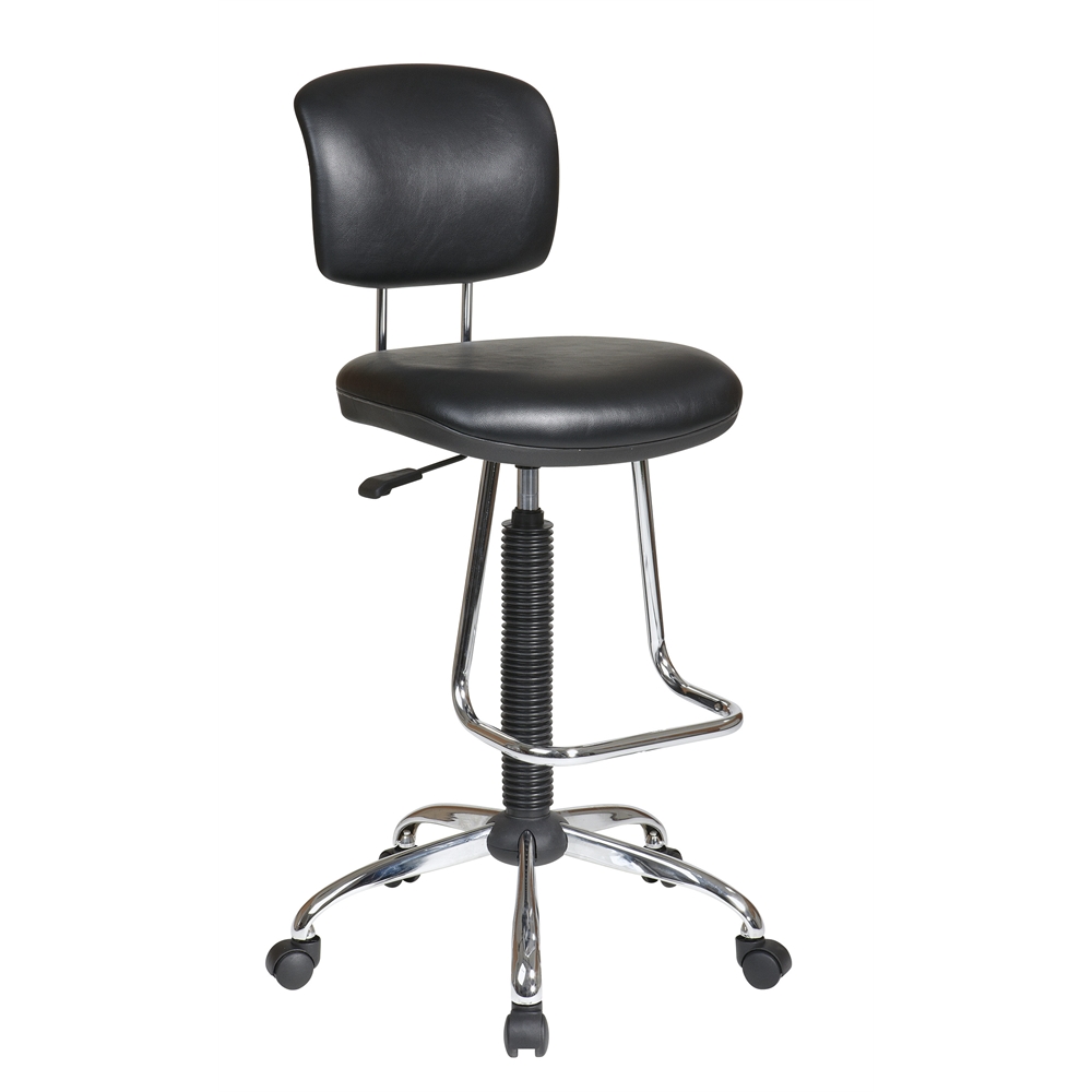 Chrome Finish Economical Chair with Teardrop Footrest. Picture 1