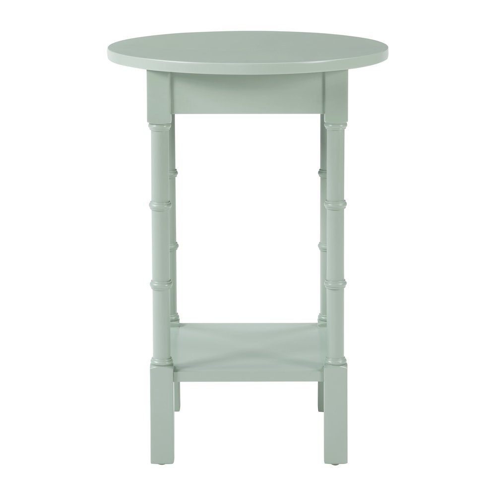 Golden Side Table in Sage Green Wood Finish. Picture 4