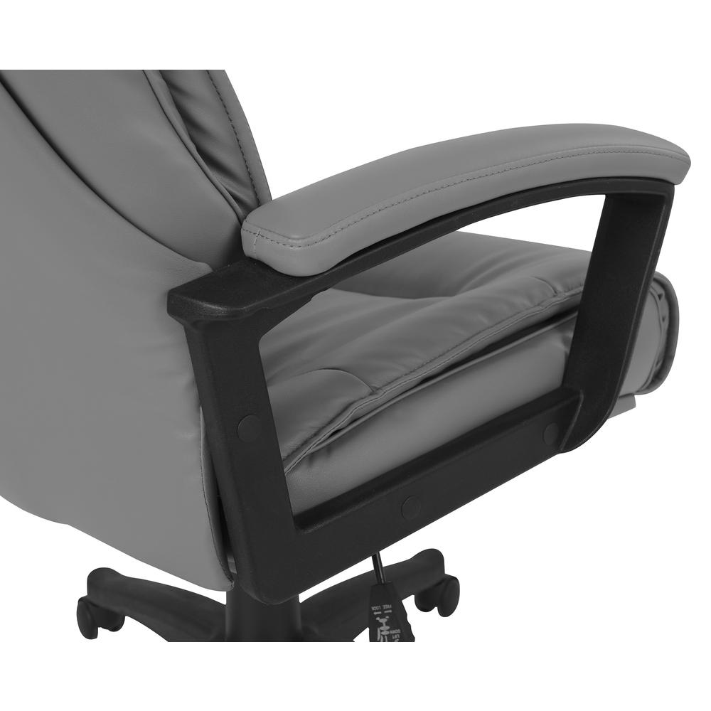 High Back Bonded Lthr Chair, Charcoal. Picture 10