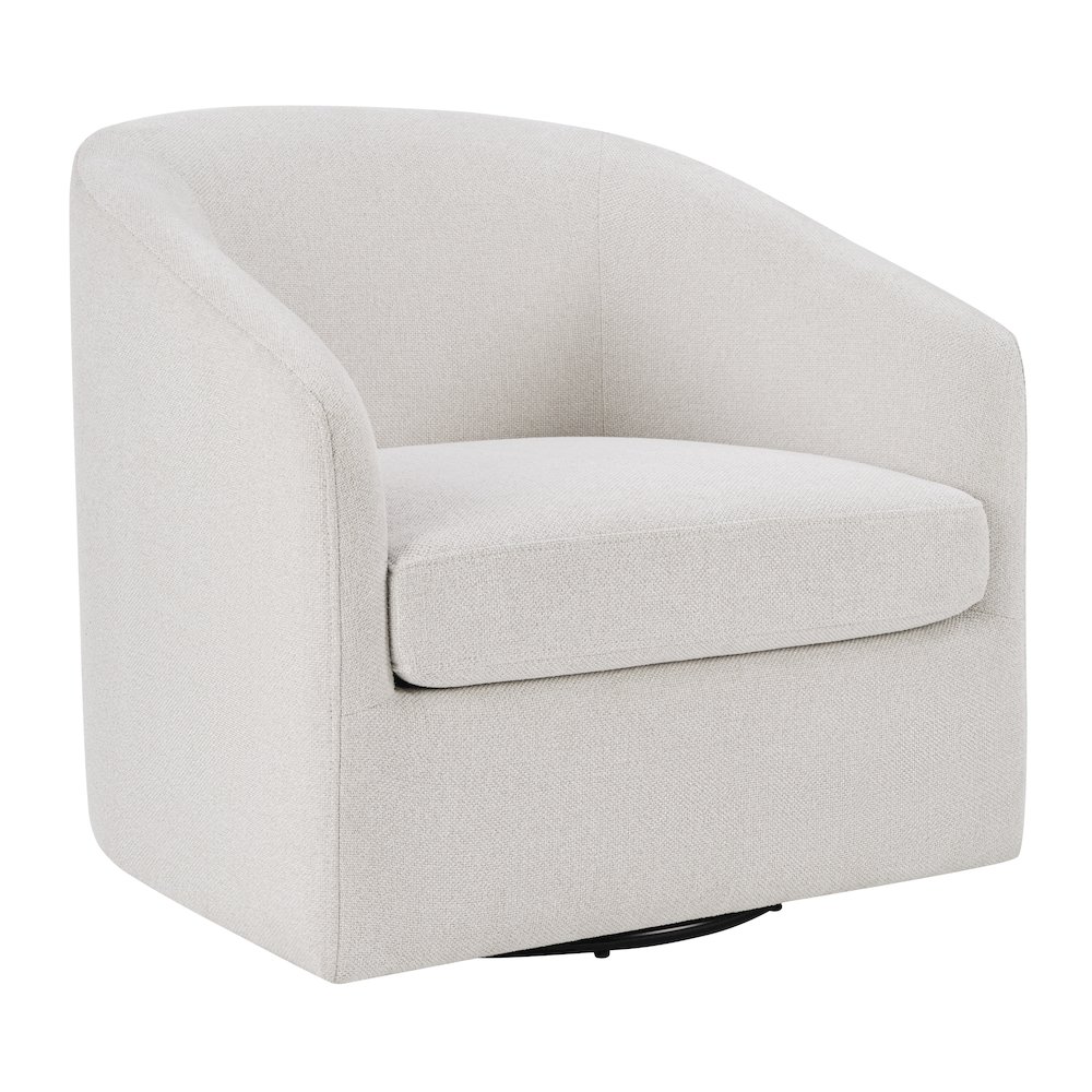 Parker Swivel Tub Chair in Cream Fabric. Picture 1