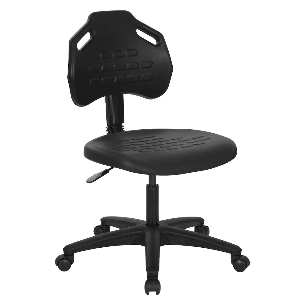 Black Self Skinned Urethane Task Chair. Picture 1