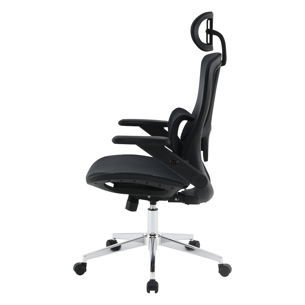 Black Matrix Seat and Back Manager’s Chair, Adjustable Headrest. Picture 5