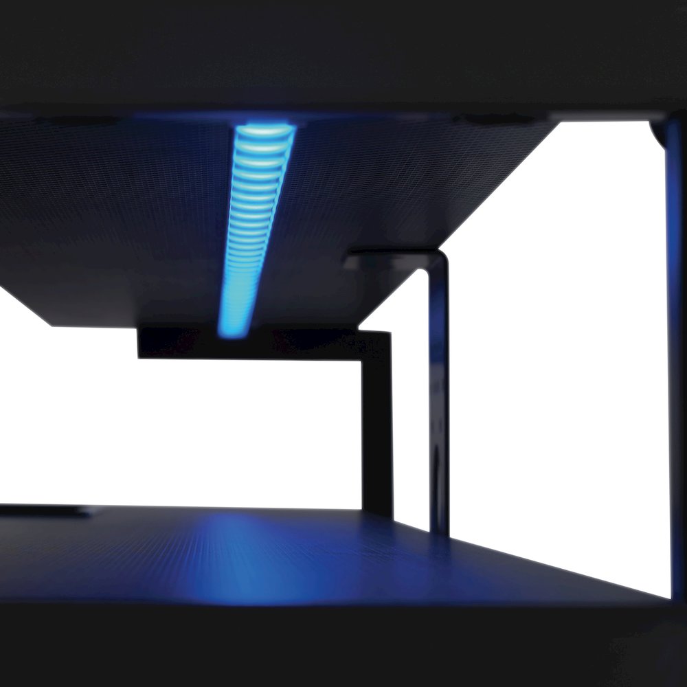 Primo 60" Electric Height Adjustable Gaming Desk with Hutch. Picture 10
