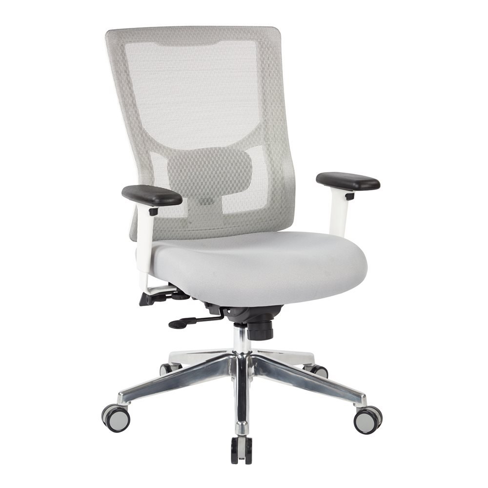 ProGrid® White Mesh Mid Back Chair. Picture 1