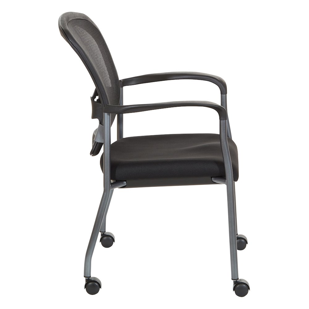 Titanium Finish Visitors Chair with Arms. Picture 4
