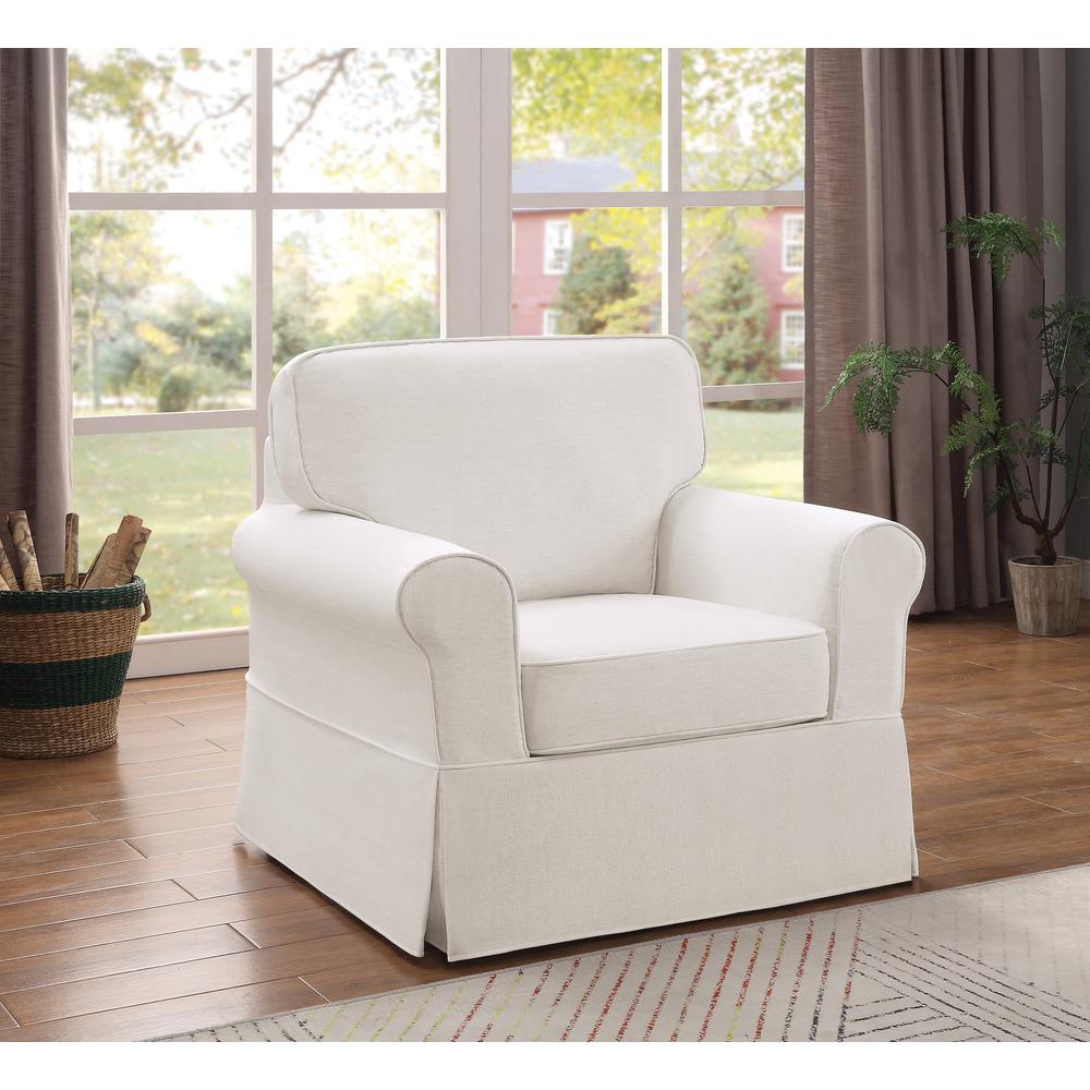 Chair with Ivory Slip Cover. Picture 6