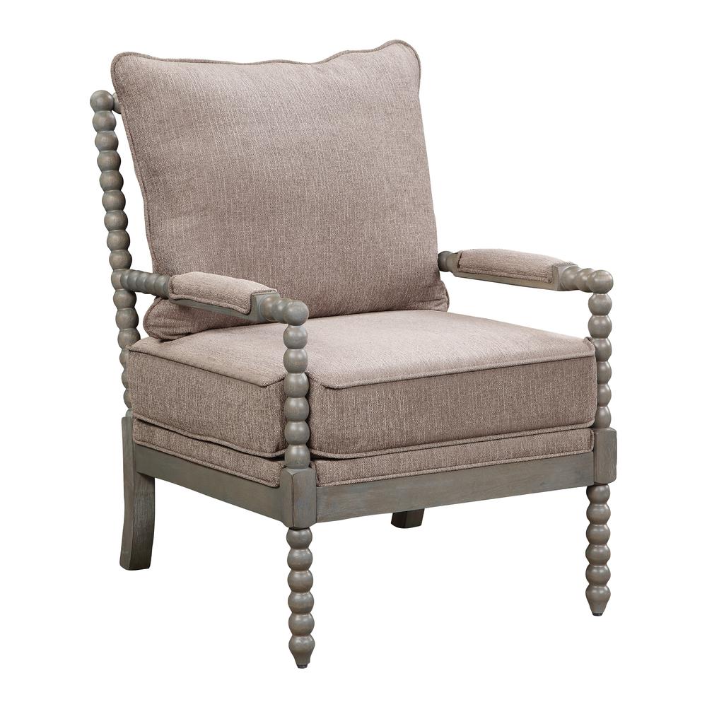 Abbott Chair in Dolphin Fabric with Brushed Grey Base K/D, ABB-BY5. Picture 1