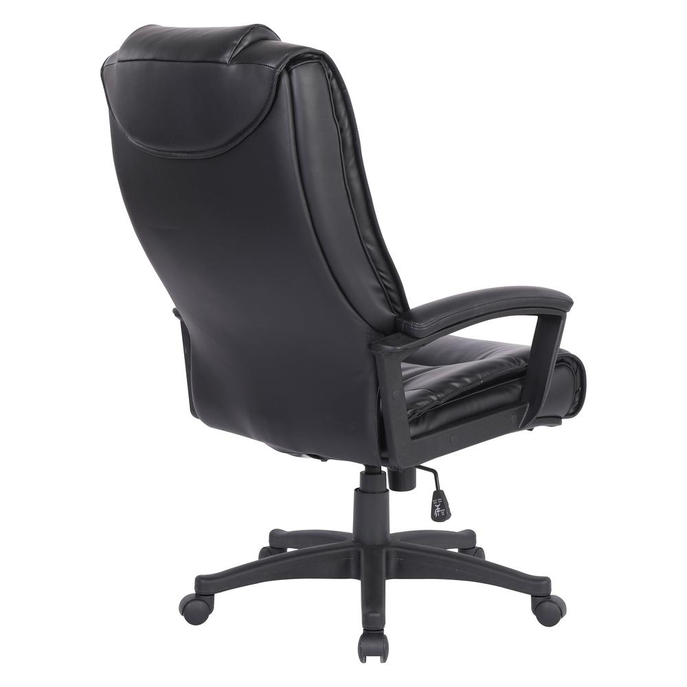 High Back Bonded Lthr Chair, Black. Picture 5
