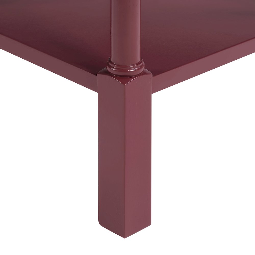 Golden Side Table in Maroon Wood Finish. Picture 9