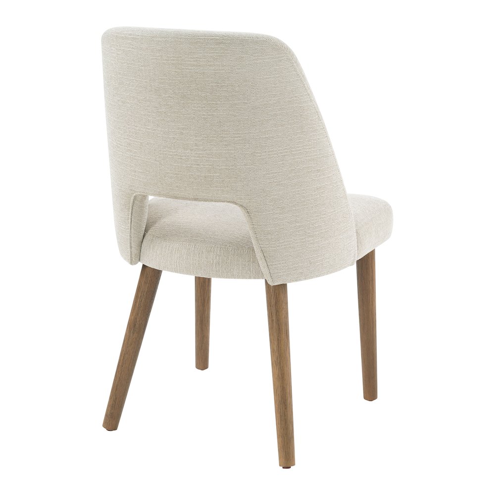 Ralston Dining Chair in Linen Fabric with Medium Oak Legs 2-Pack. Picture 5