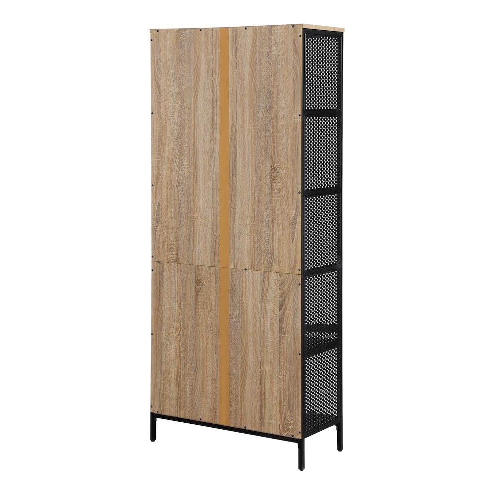 Ace 72” 5-Shelf Bookcase in Rustic Oak Finish. Picture 4