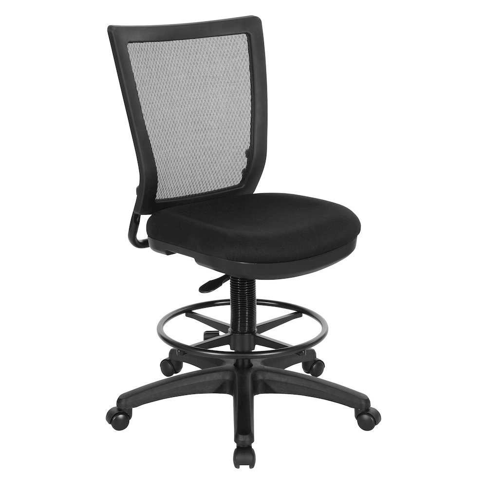 Soft PU Padded Back Frame with Breathable ProGrid Mesh Back Drafting Chair. Picture 1