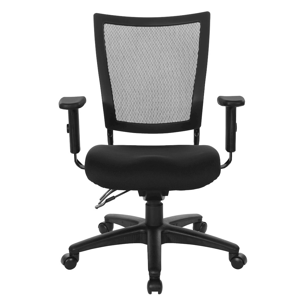 Soft Frame Task Chair Mesh Back in Coal Freeflex Fabric Seat in Black Base. Picture 3