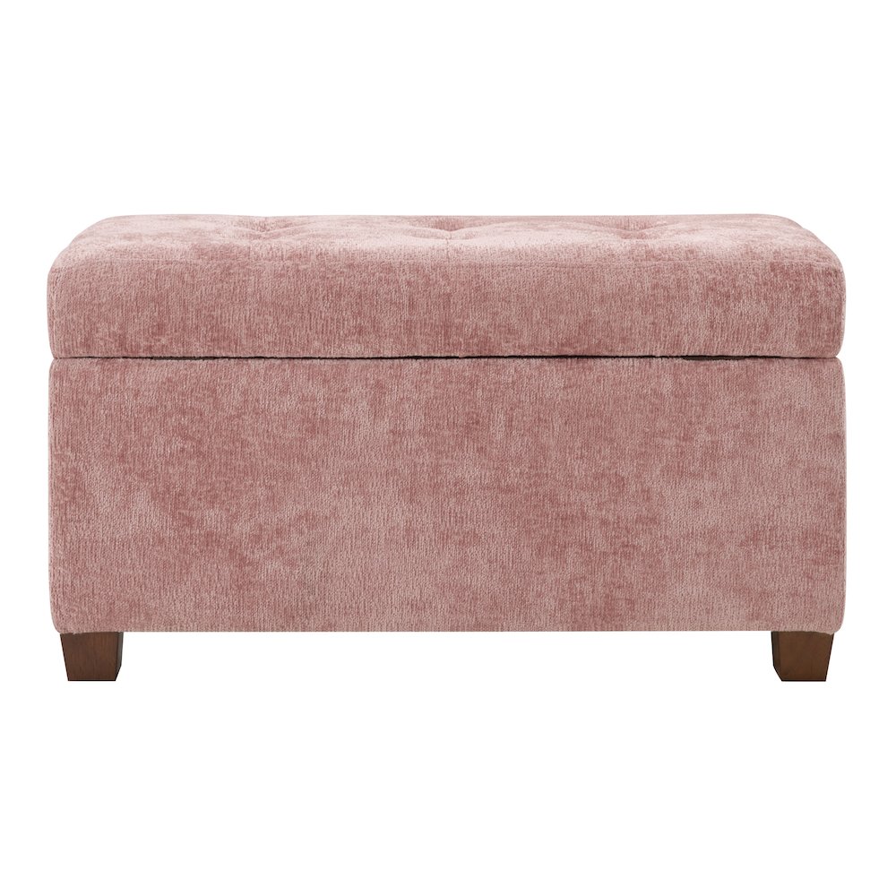 Metro Storage Ottoman in Dusty Rose Fabric. Picture 5