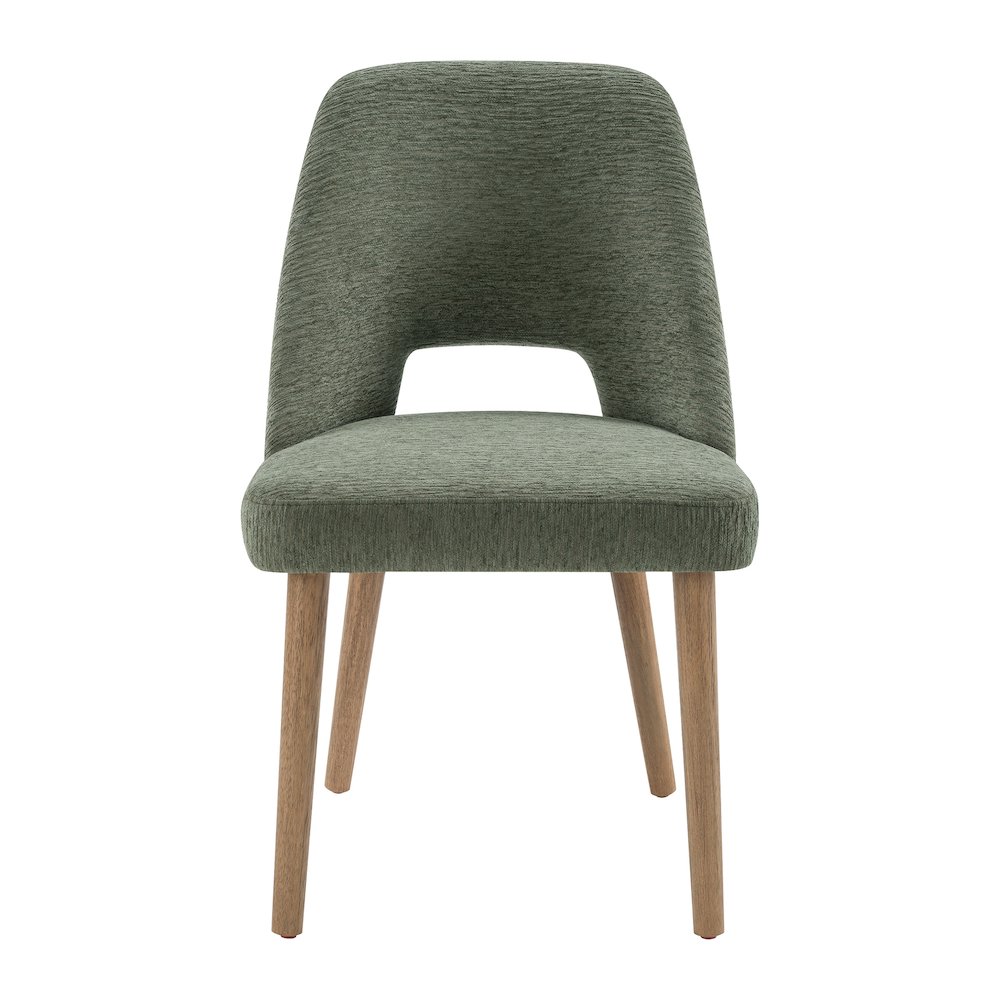 Ralston Dining Chair in Pine Fabric with Medium Oak Legs 2-Pack. Picture 3
