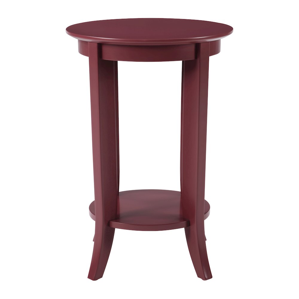 Golden Side Table in Maroon Wood Finish. Picture 4