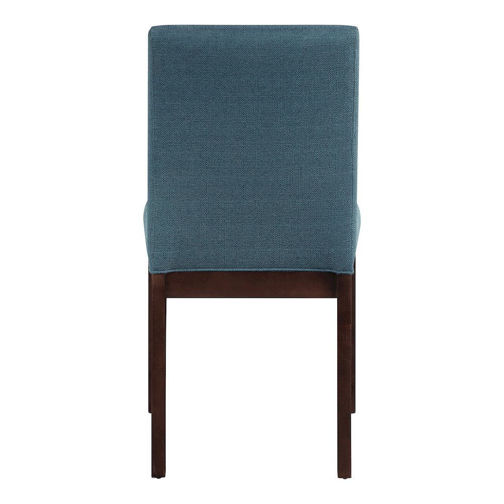 Dakota Parsons Chair in Azure Fabric and Espresso Finished Legs. Picture 6