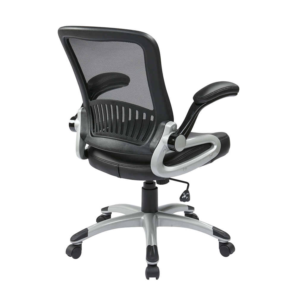Screen Back and Bonded Leather Seat Managers Chair. Picture 3