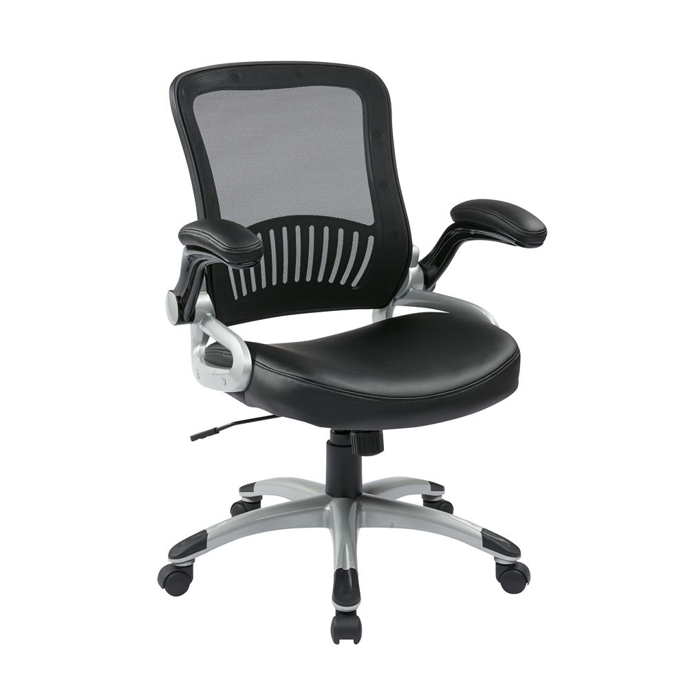 Screen Back and Bonded Leather Seat Managers Chair. Picture 1