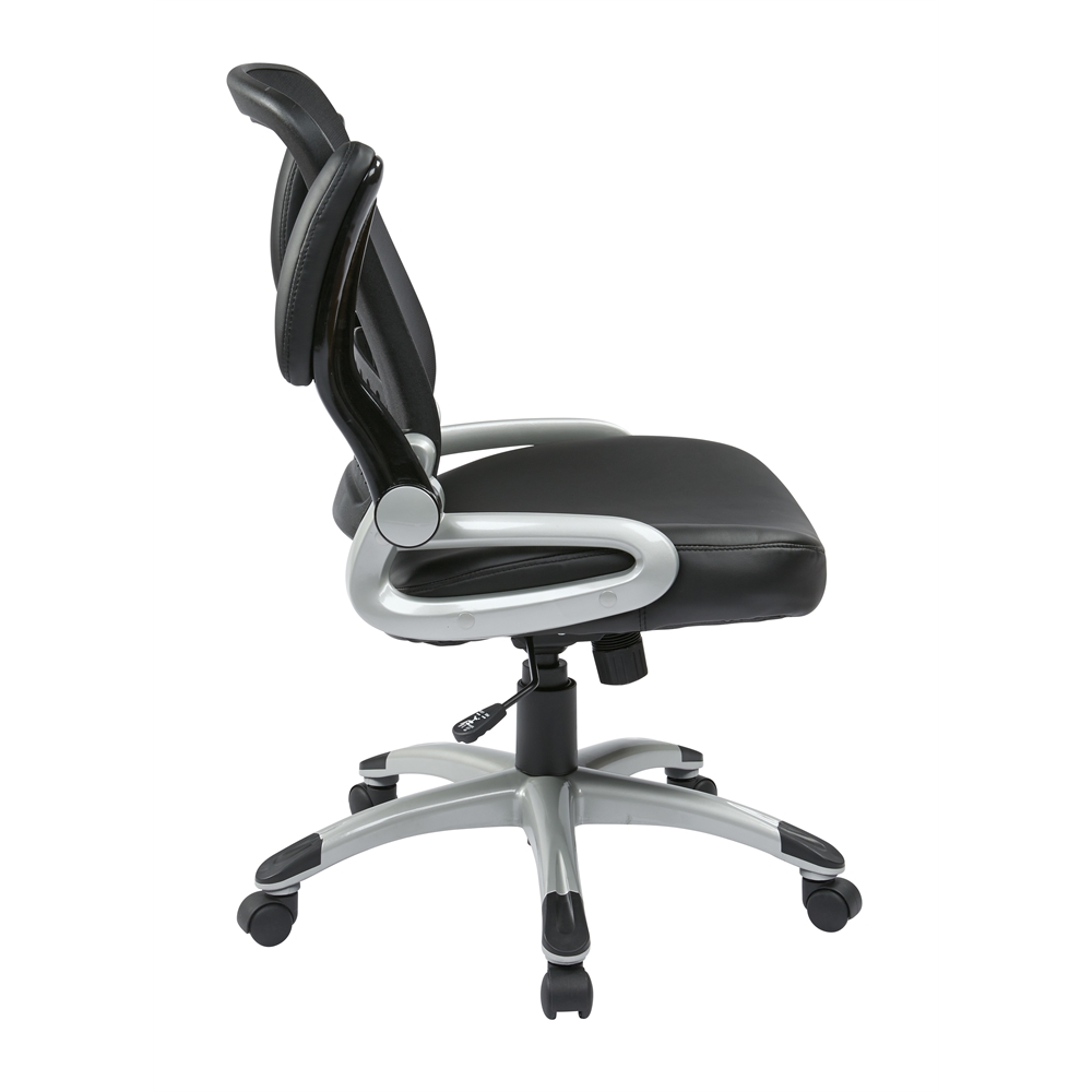 Screen Back and Bonded Leather Seat Managers Chair. Picture 2
