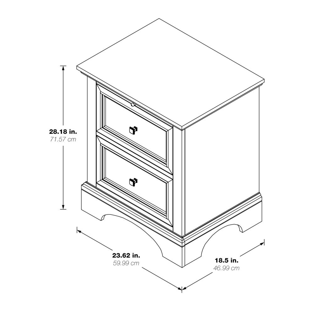 Farmhouse Basics Nightstand, Rustic White. Picture 2