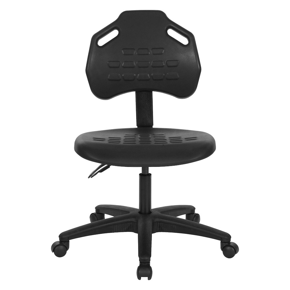 Black Self Skinned Urethane Task Chair Seat With Tilt Back Angel Adjustable. Picture 3