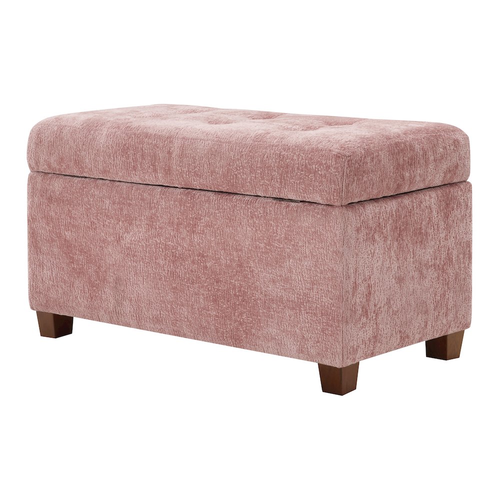 Metro Storage Ottoman in Dusty Rose Fabric. Picture 4