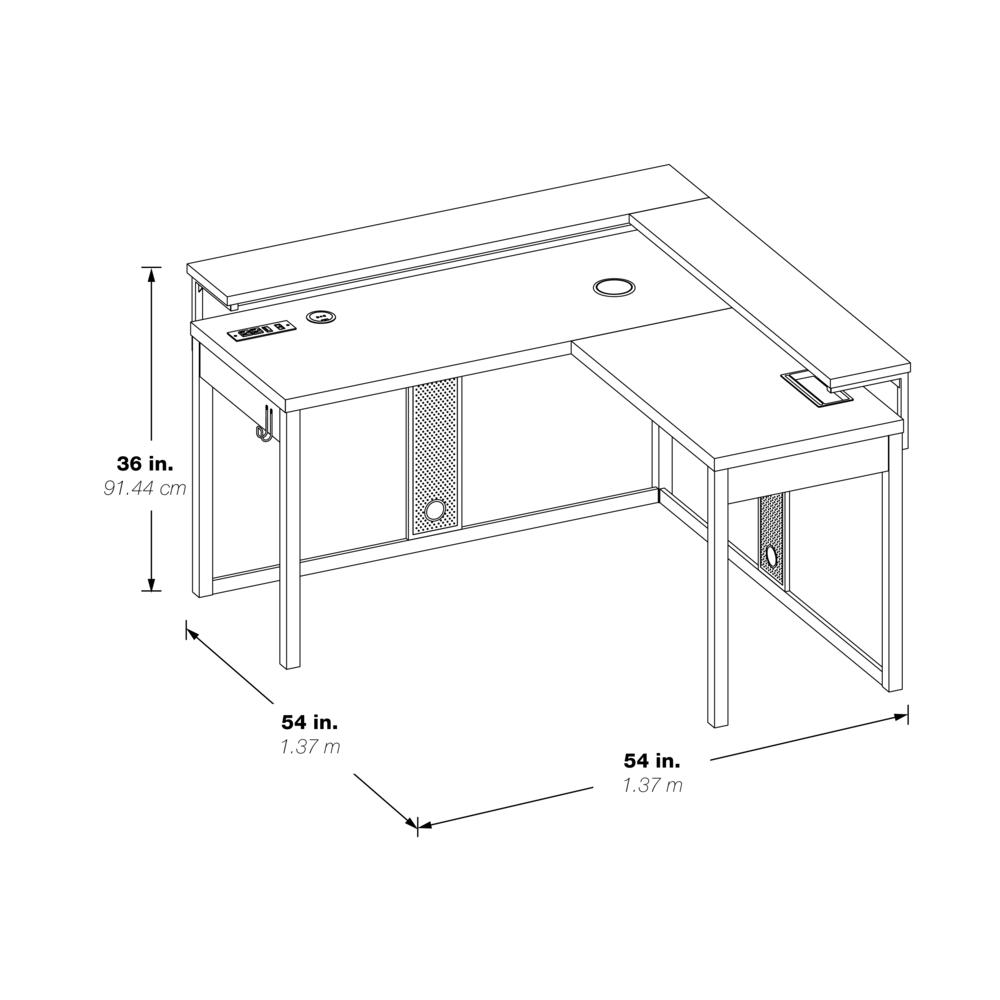 Loadout L/Shape Gaming Desk, LDT5454GLD. Picture 2