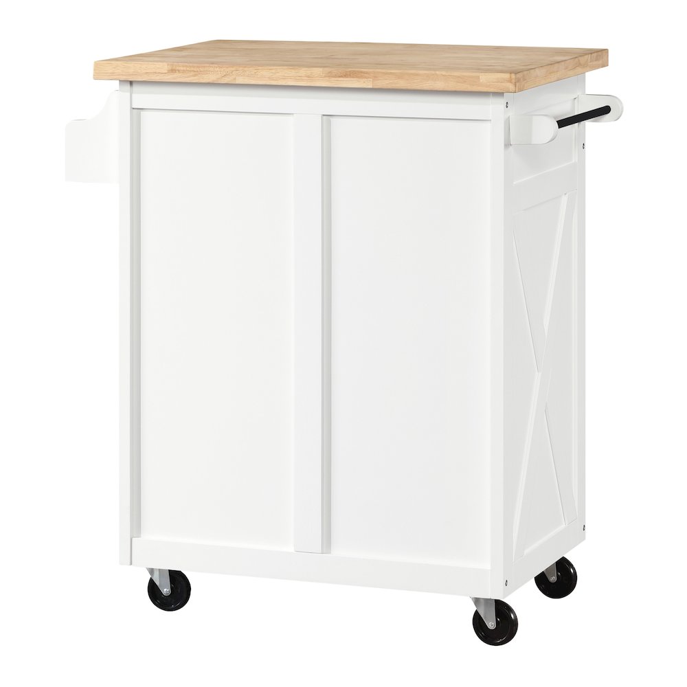 Bolten Kitchen Cart in White FInish. Picture 5