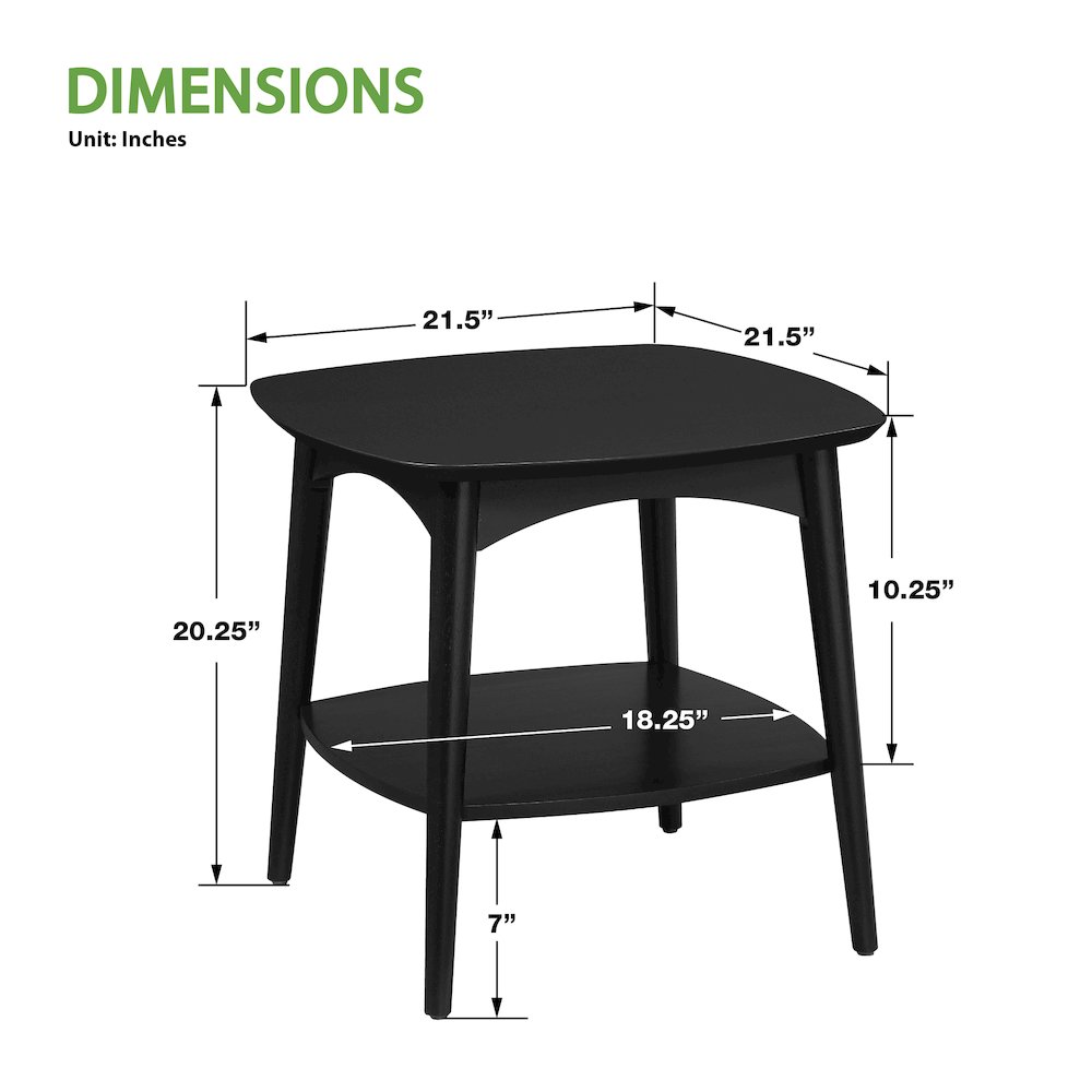 Copenhagen Accent Table in Black Finish. Picture 3