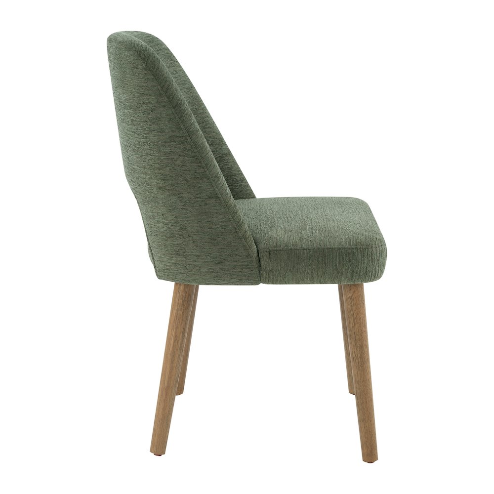 Ralston Dining Chair in Pine Fabric with Medium Oak Legs 2-Pack. Picture 4