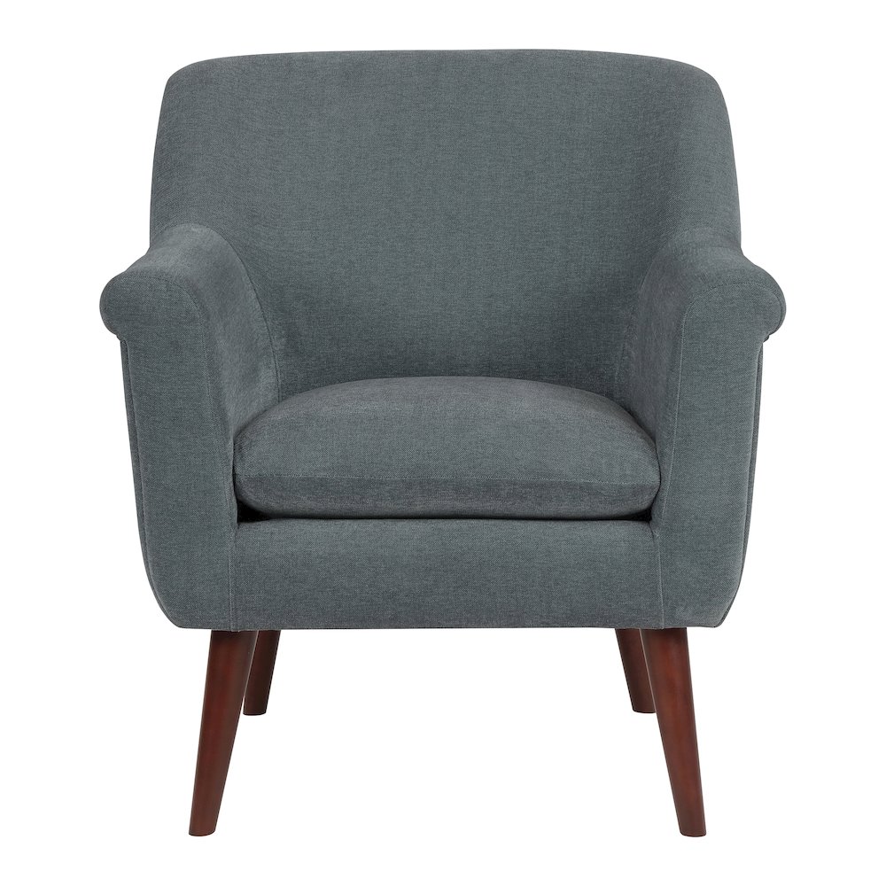 Dane Chair Slate Fabric with Dark Coffee Finish. Picture 2