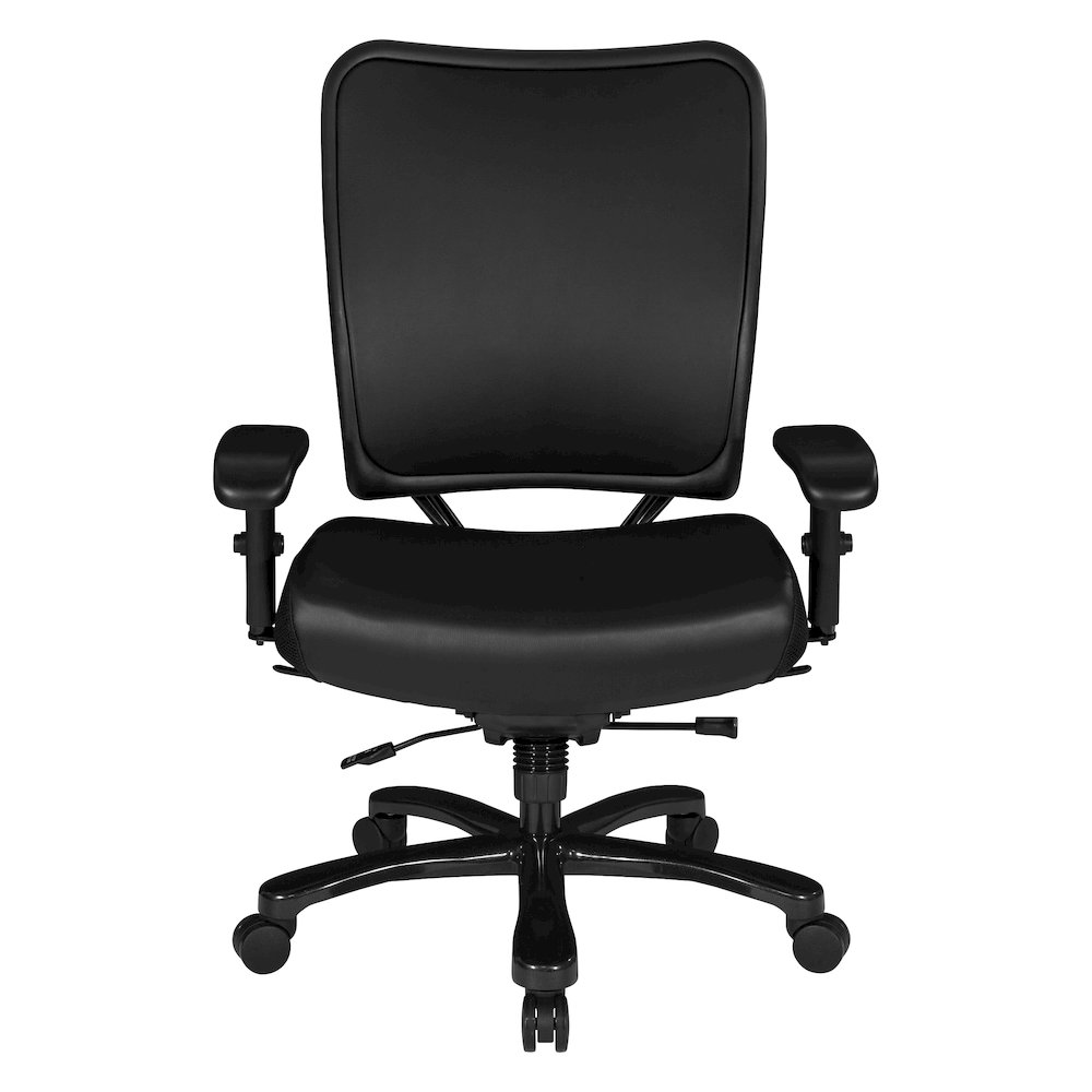 Big & Tall Dillon Black Ergonomic Chair With Black Dillon Fabric Seat. Picture 2