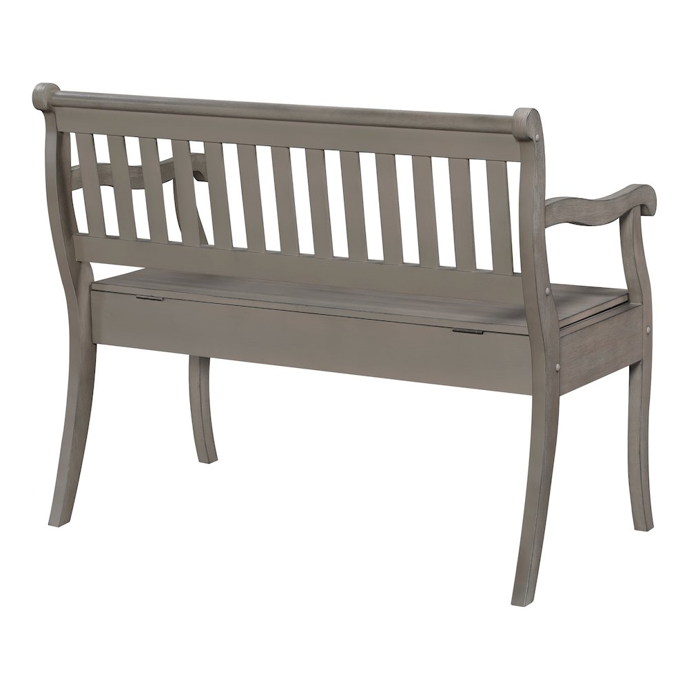 Wakefield Entryway Storage Bench Goldstone Finish. Picture 3