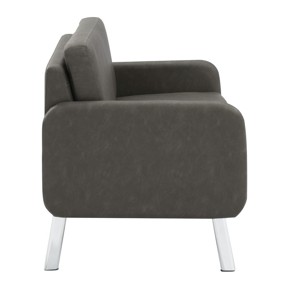 Lounge Loveseat in Faux Leather. Picture 3