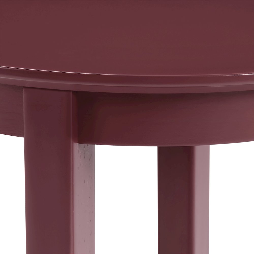 Golden Side Table in Maroon Wood Finish. Picture 8