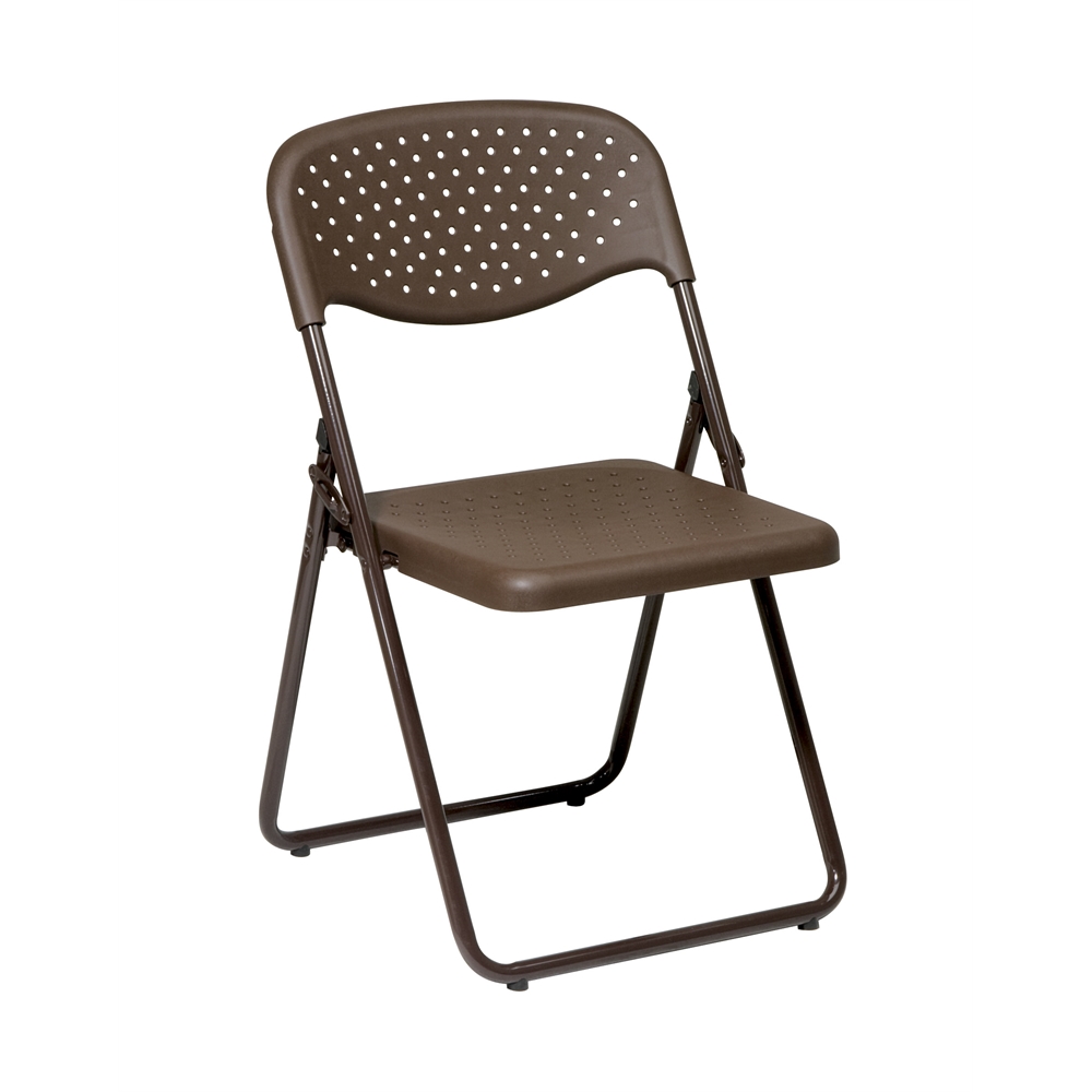 Folding Chair with Plastic Seat and Back. Picture 1