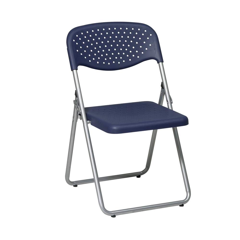 Folding Chair with Plastic Seat and Back. Picture 1