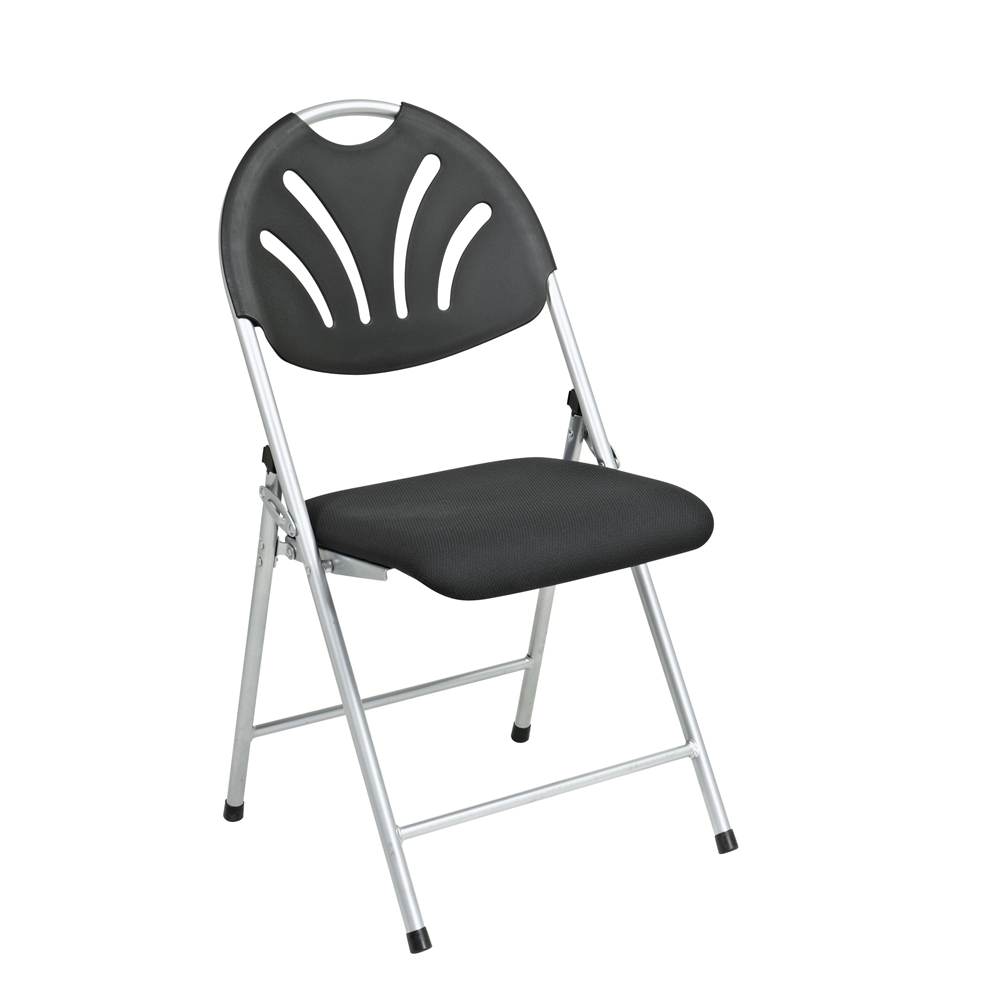 Folding Chair with Plastic Fan Back. Picture 1