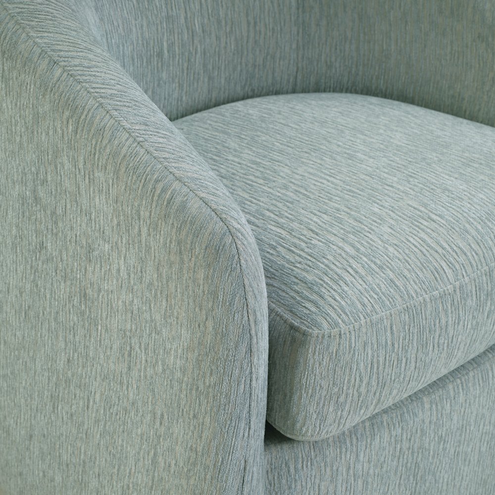 Bella Swivel Chair in Mist Fabric. Picture 5