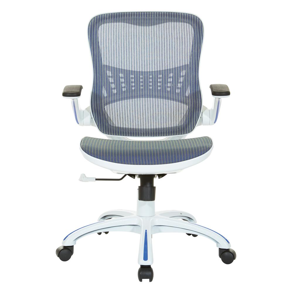 Riley Office Chair with Blue Mesh Seat and Back, RLY26-BL. Picture 2