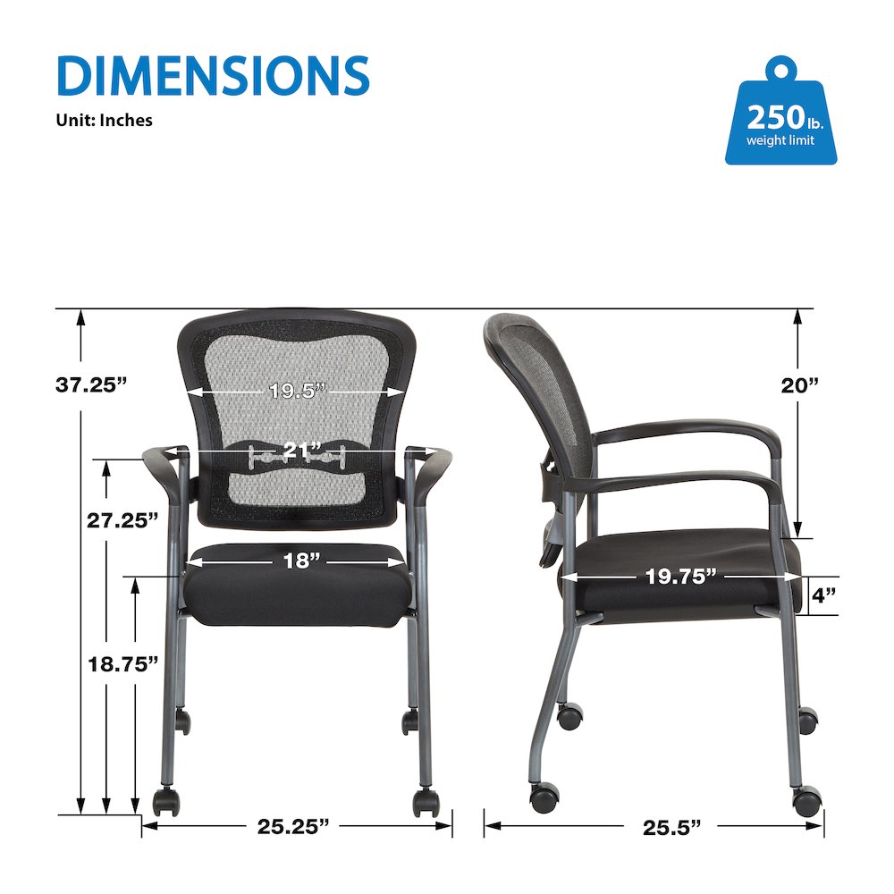 Titanium Finish Visitors Chair with Arms. Picture 2