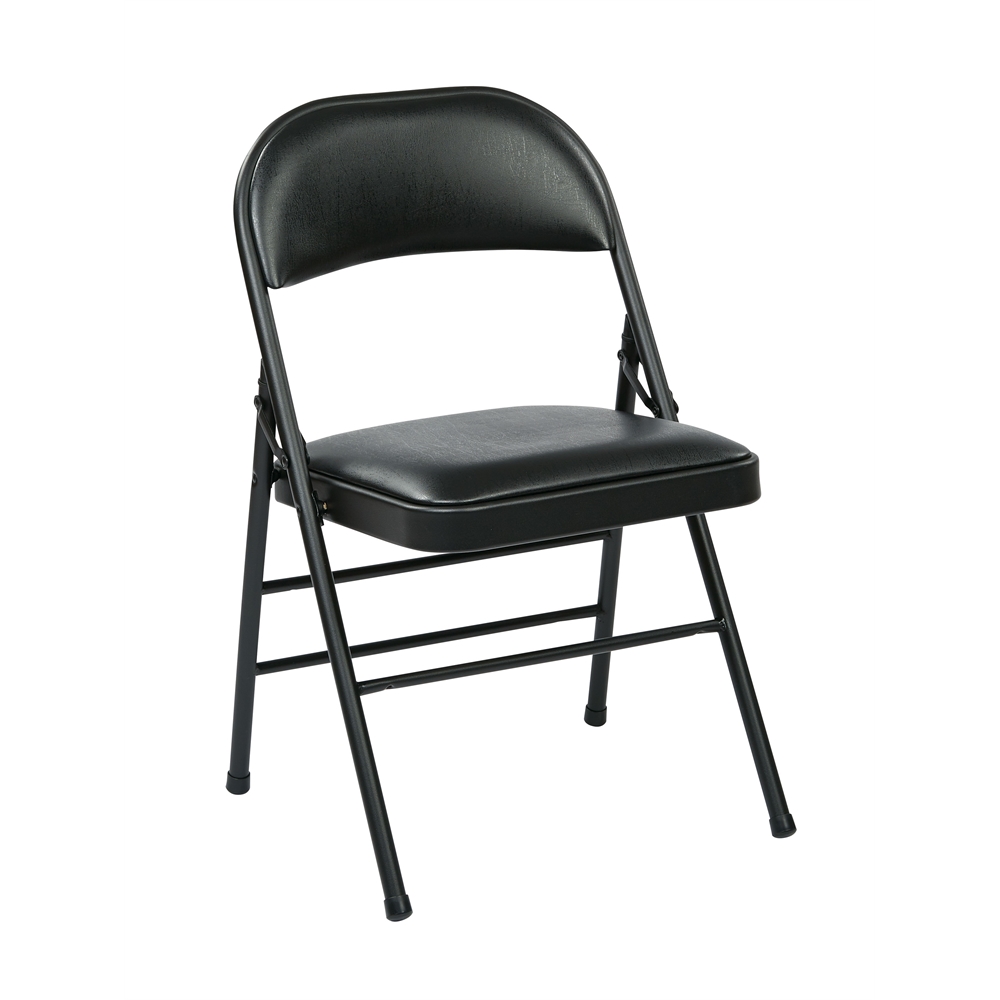 Folding Chair with Vinyl Seat and Back. Picture 1