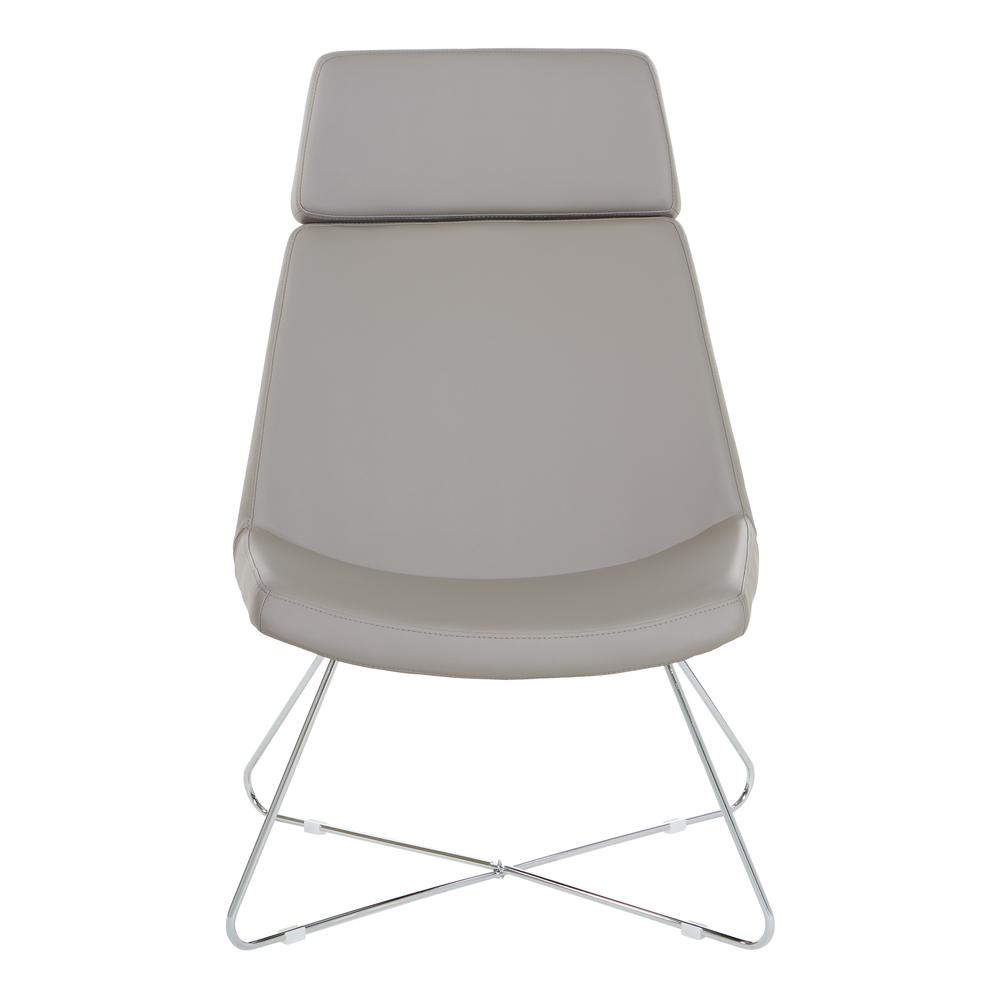 Geena Guest Chair in Dillon Stratus with Chrome Sled Base, GNA50400-R103. Picture 2