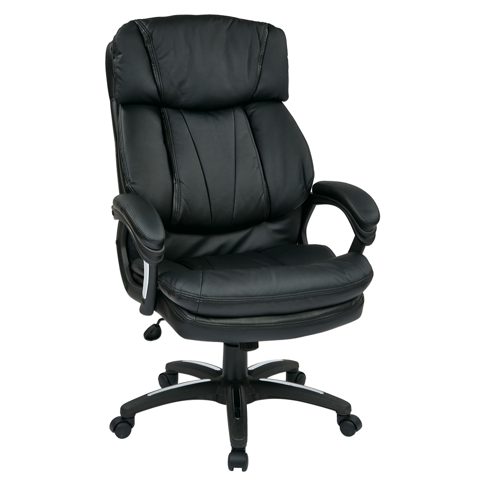 Oversized Faux Leather Executive Chair. Picture 1