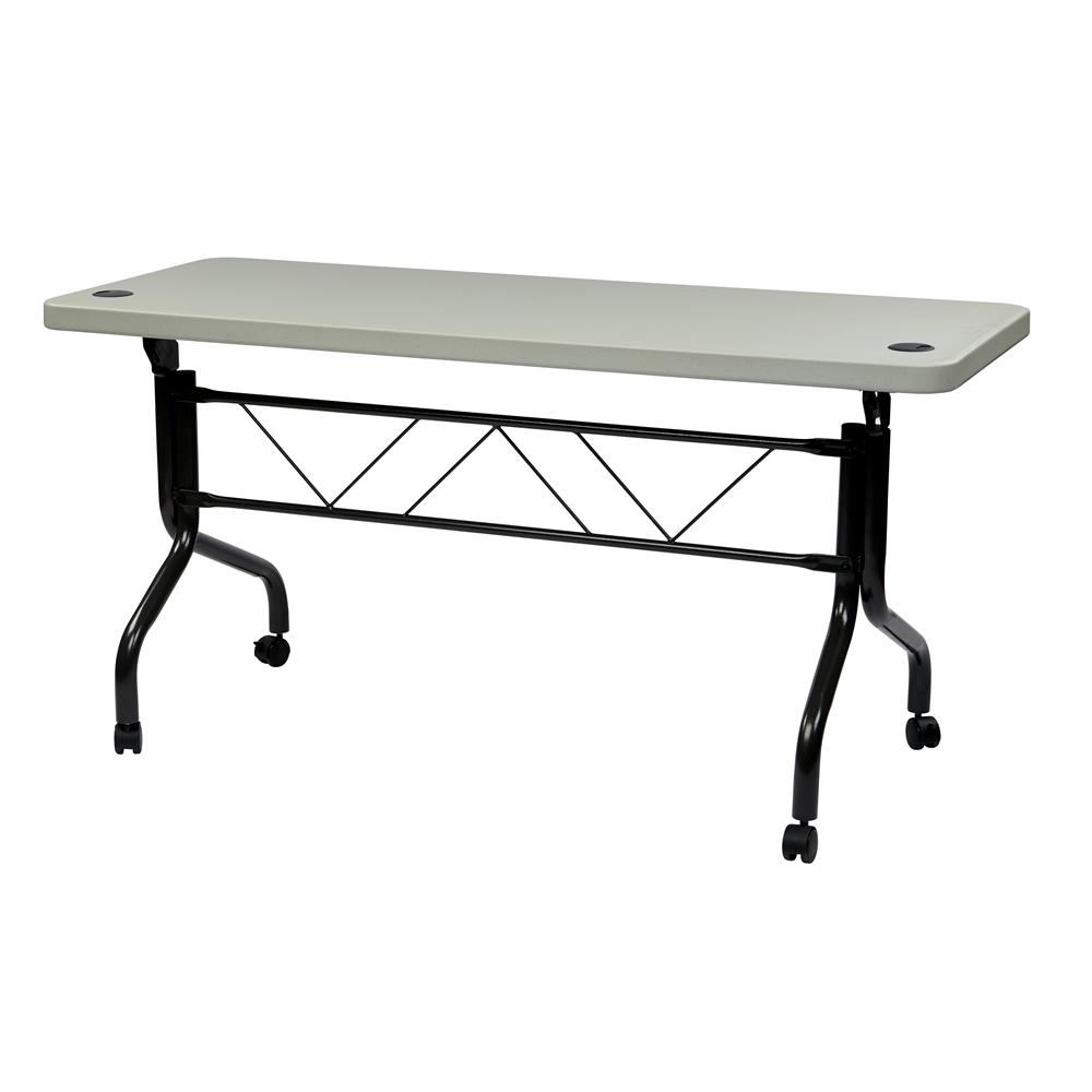 5’ Resin Multi Purpose Flip Table with Locking Casters. Picture 3