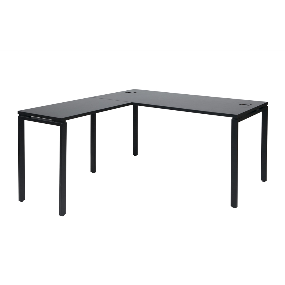 Prado L-Shape Workstation in Black, PRD3060LD-BLK. Picture 1