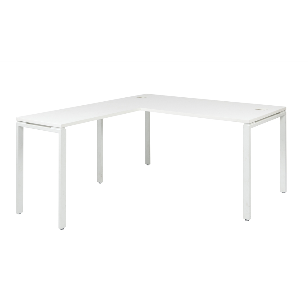 Prado L-Shape Workstation in White, PRD3060LD-WH. Picture 1